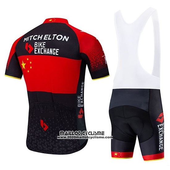 2020 Maillot Ciclismo Mitchelton Scott Champion Chine Manches Courtes et Cuissard